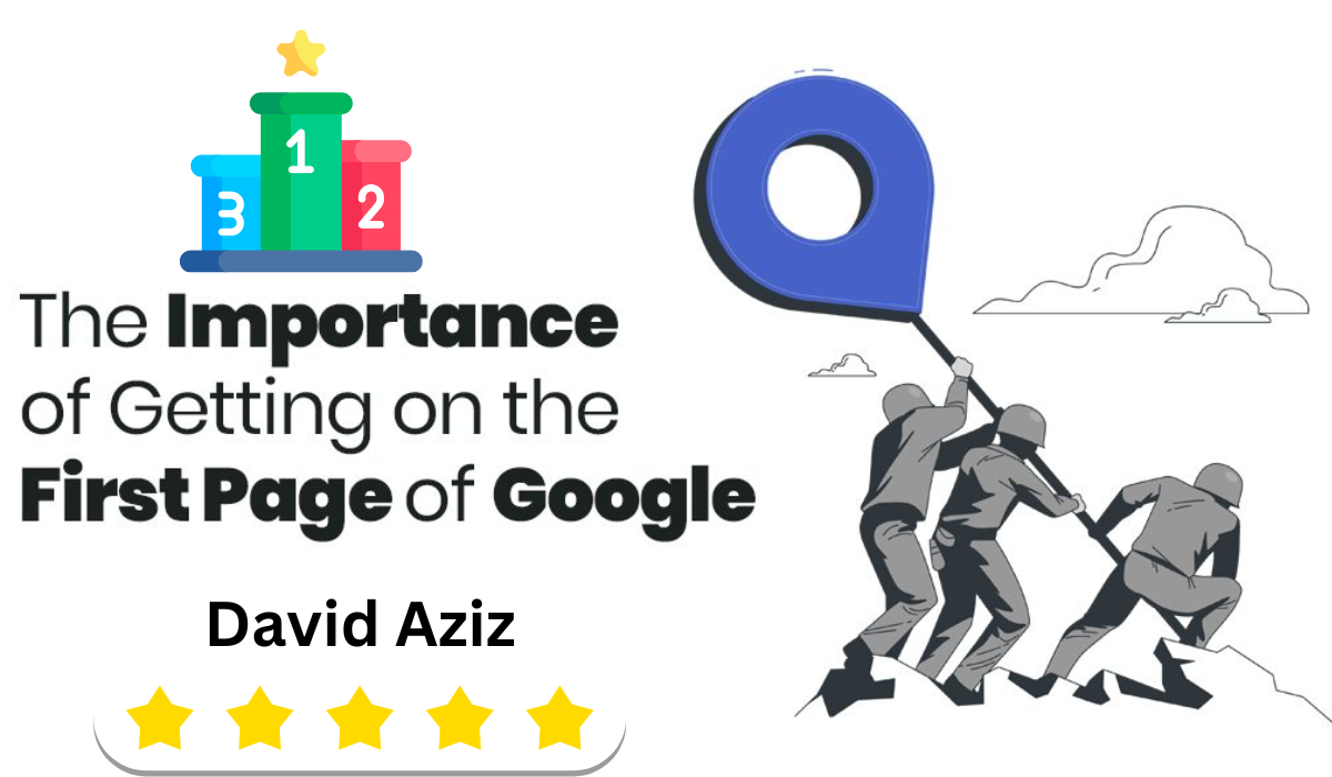 how to get on first page of google search david aziz